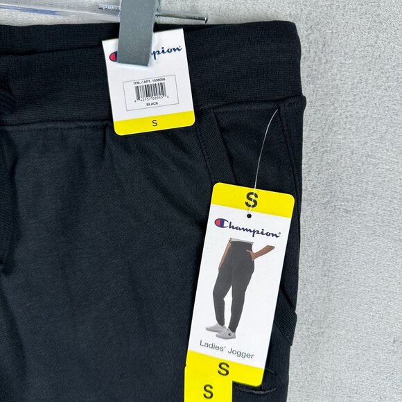 Champion Sueded Fleece Jogger Sweat Pants 1536059 Women Black Size Small - Picture 7 of 10